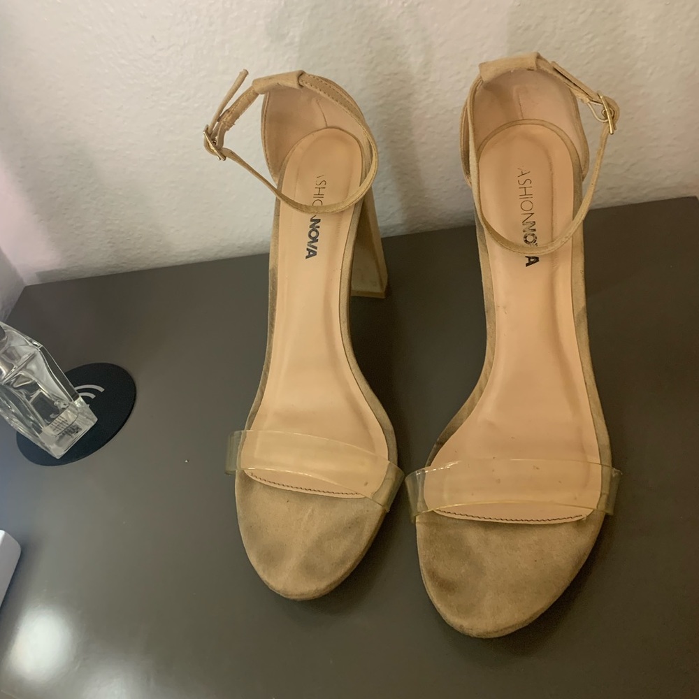Clear block Heel
